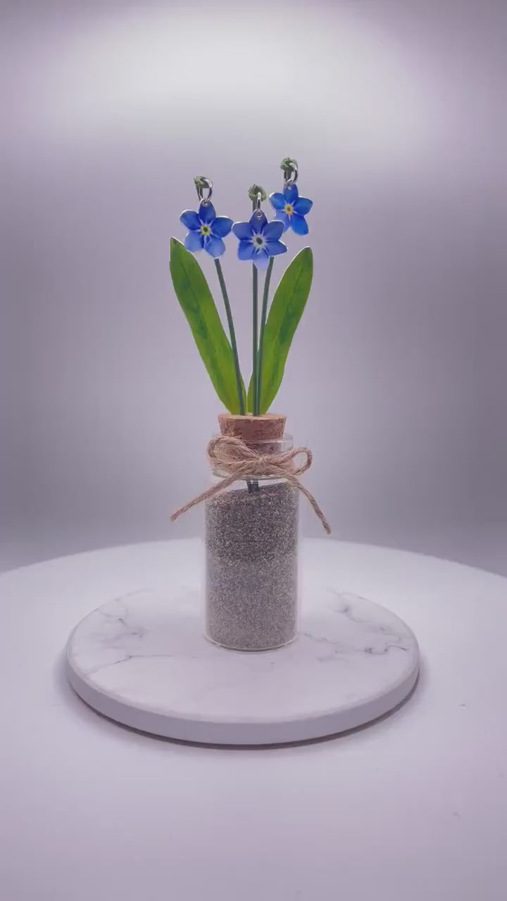 Forget me nots - Flowers in a jar - Mini flowers - Mini forget me nots - Miniature flowers - flower gift