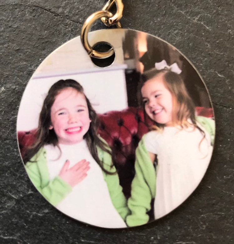 Custom Round Photo Keyring - Photo Keyring - Custom Keychain - Photo Charm - Custom Keyring Photo - Personalised Keychain