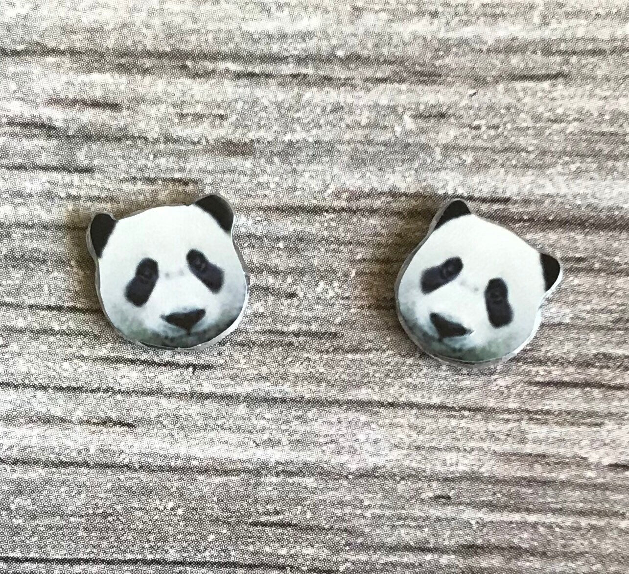 Cute Pandas - Panda Stud Earrings - Panda Earrings - Cute Panda Earrings - Panda Gift - Panda Studs