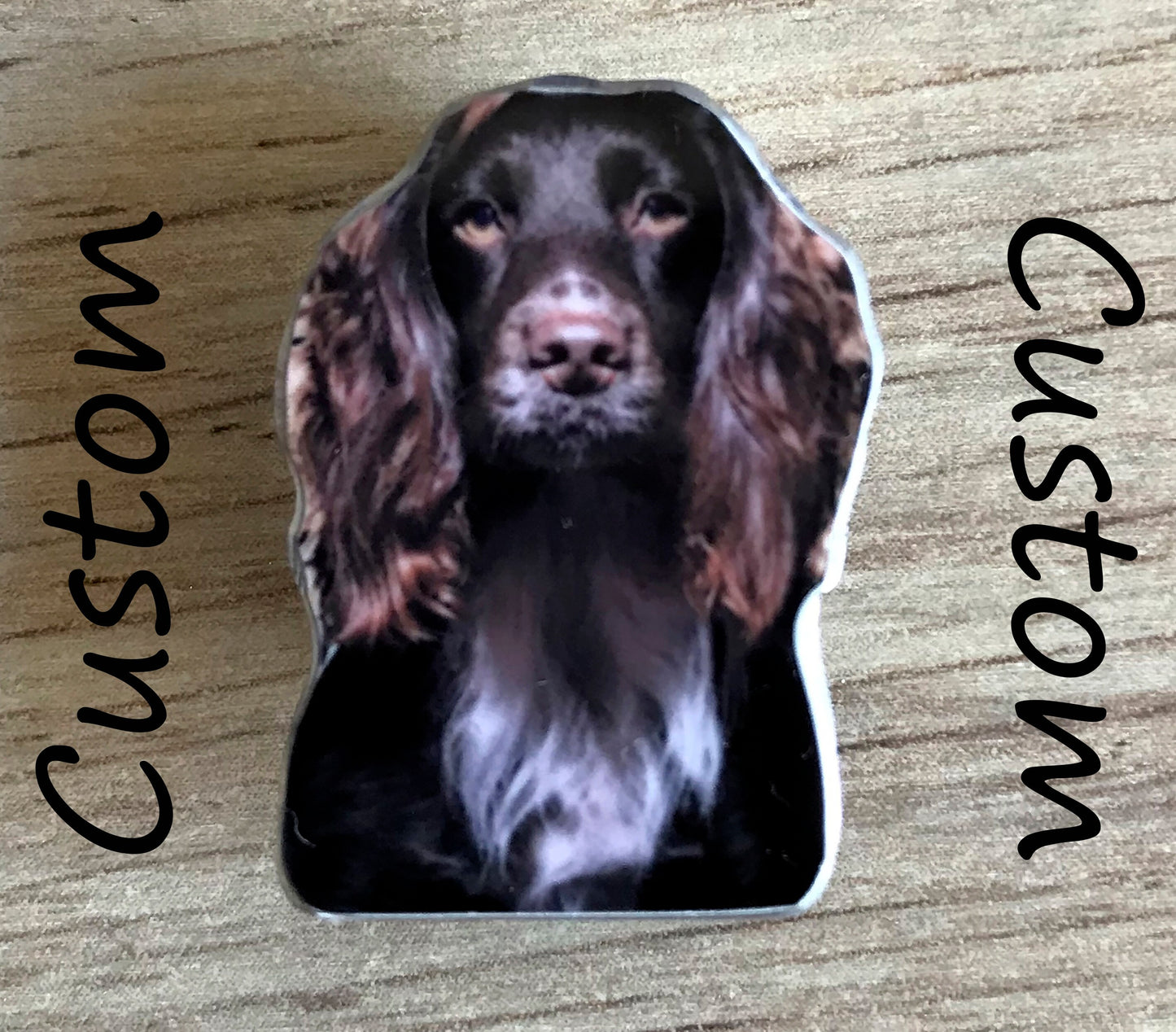 Custom dog brooch - custom dog badge - custom dog pin - dog pet brooch - personalised dog brooch - dog photo brooch