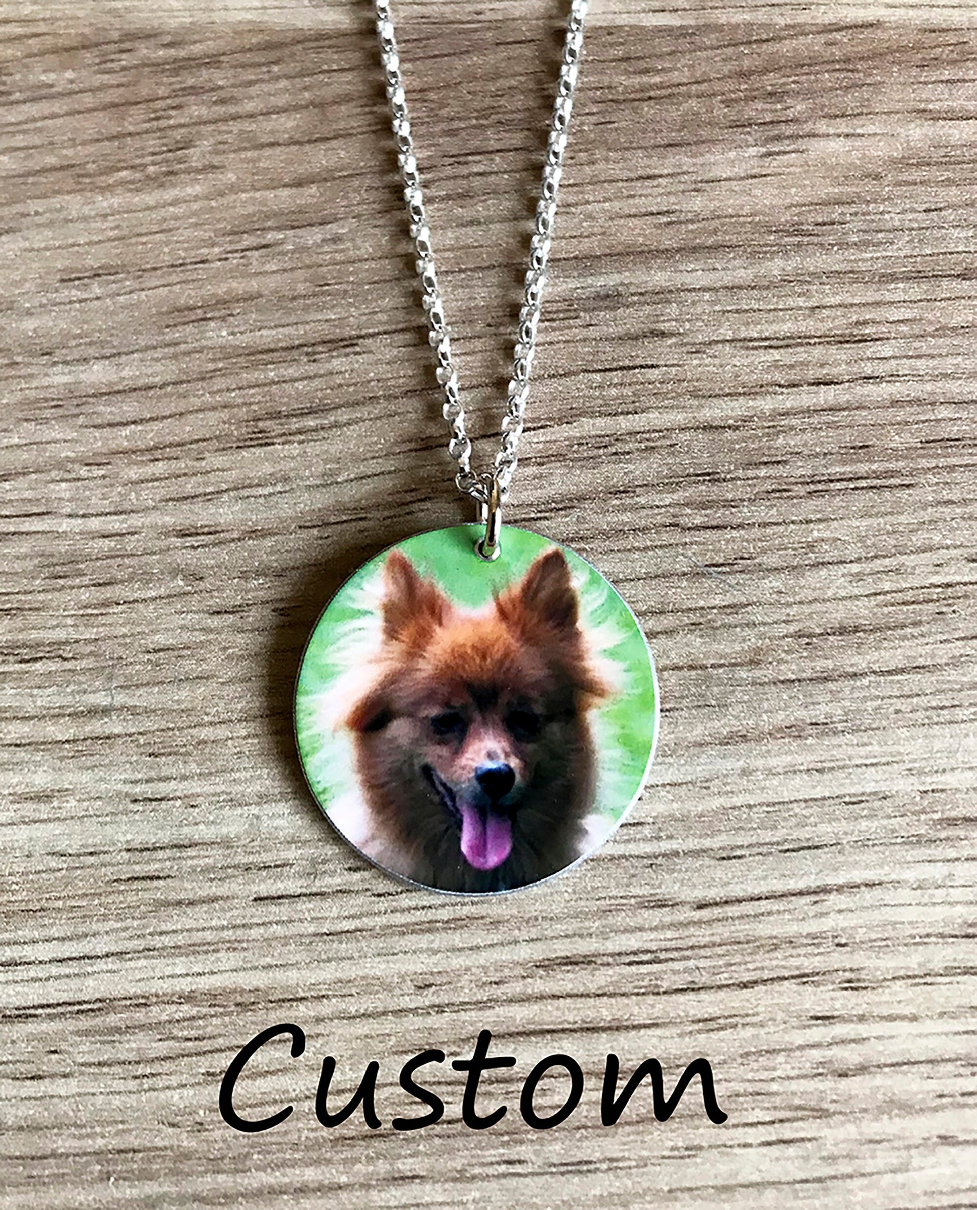 Custom Dog Pendant - Round Custom Dog - Dog Necklace - Dog Necklace - Dog Lover - Dog Gift - Photo Pendant - Dog Photo Round Pendant