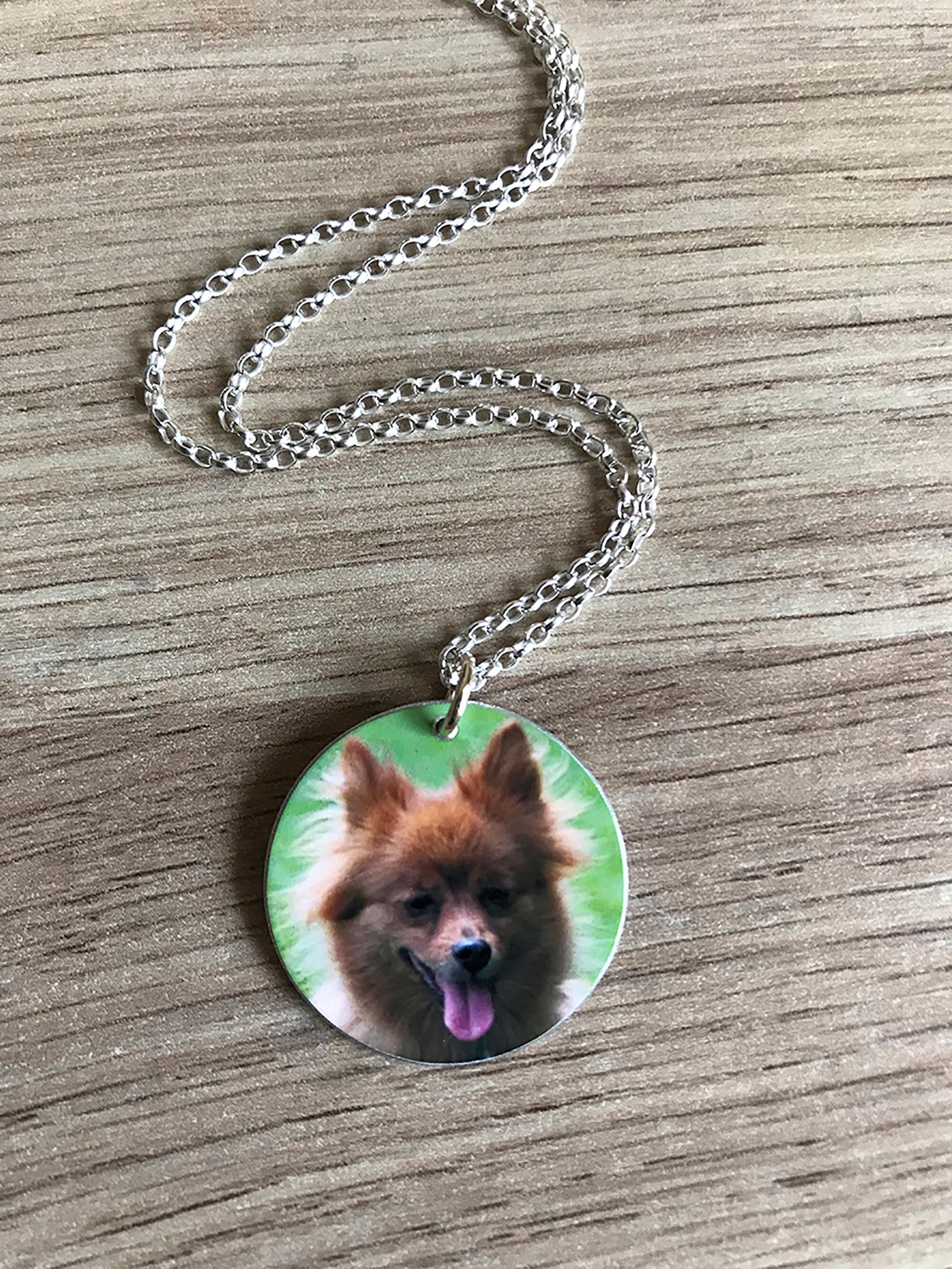 Custom Dog Pendant - Round Custom Dog - Dog Necklace - Dog Necklace - Dog Lover - Dog Gift - Photo Pendant - Dog Photo Round Pendant