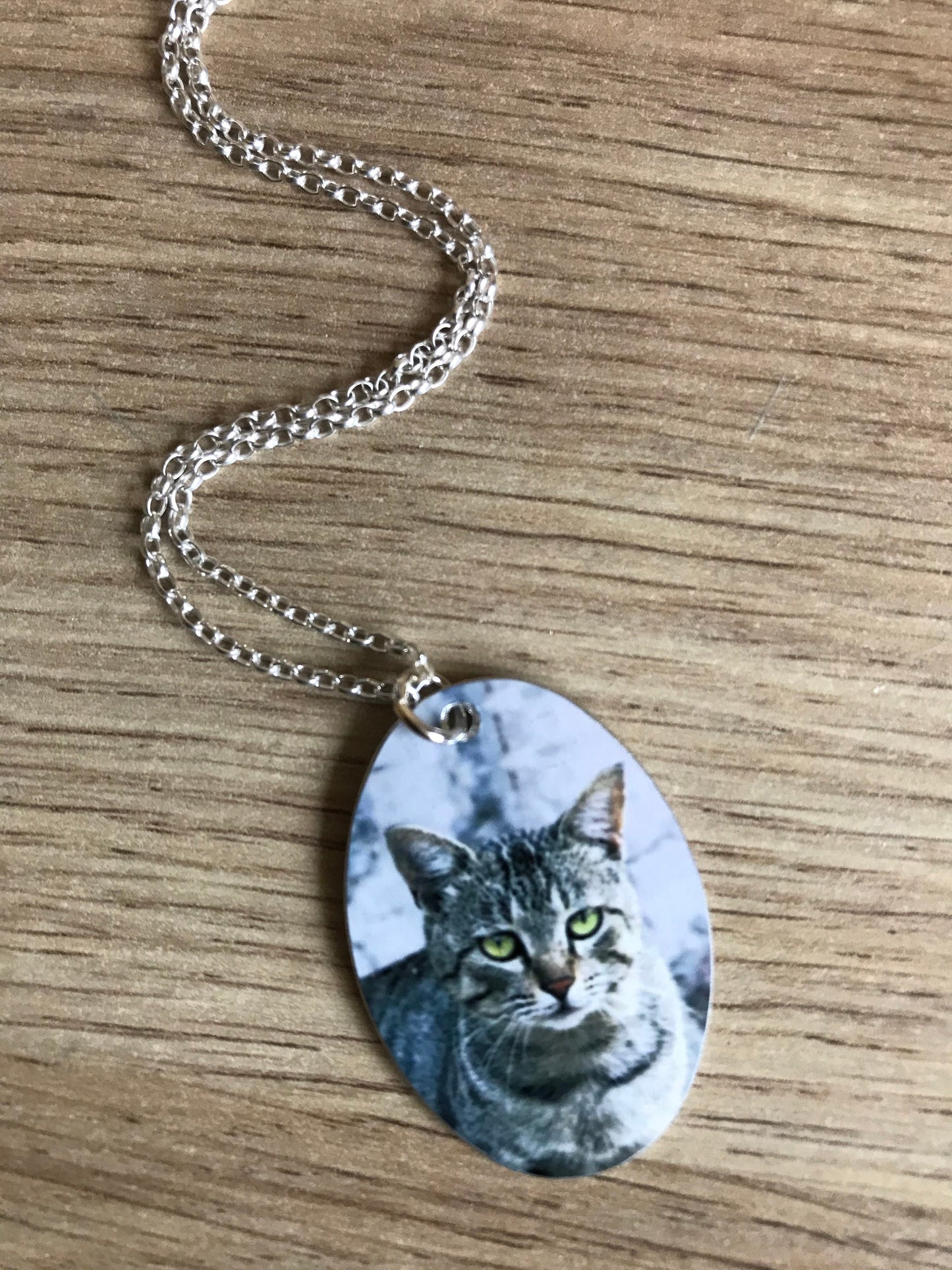 Custom Cat Pendant - Oval Custom Cat - Cat Oval Necklace - Cat Necklace - Cat Lover - Cat Gift - Photo Pendant - Cat Photo Oval Pendant