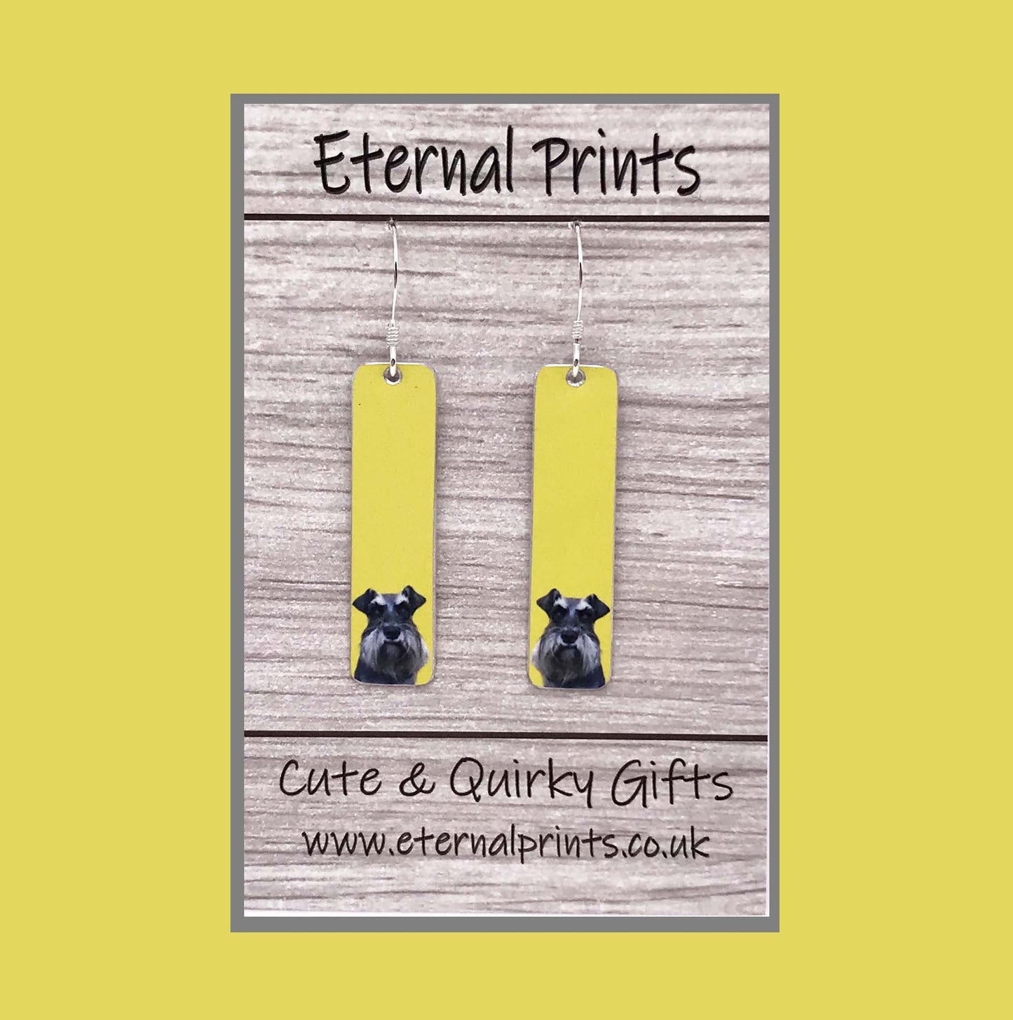 Custom Dog Earrings - Schnauzer Earrings - Long Dog Earrings - Custom Pet Earrings - Dangly Dogs - Dog Lover Gift - Schnauzer Gift