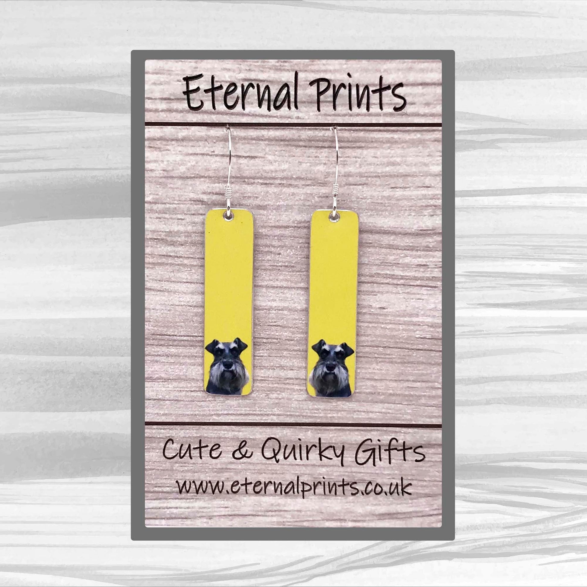 Custom Dog Earrings - Schnauzer Earrings - Long Dog Earrings - Custom Pet Earrings - Dangly Dogs - Dog Lover Gift - Schnauzer Gift