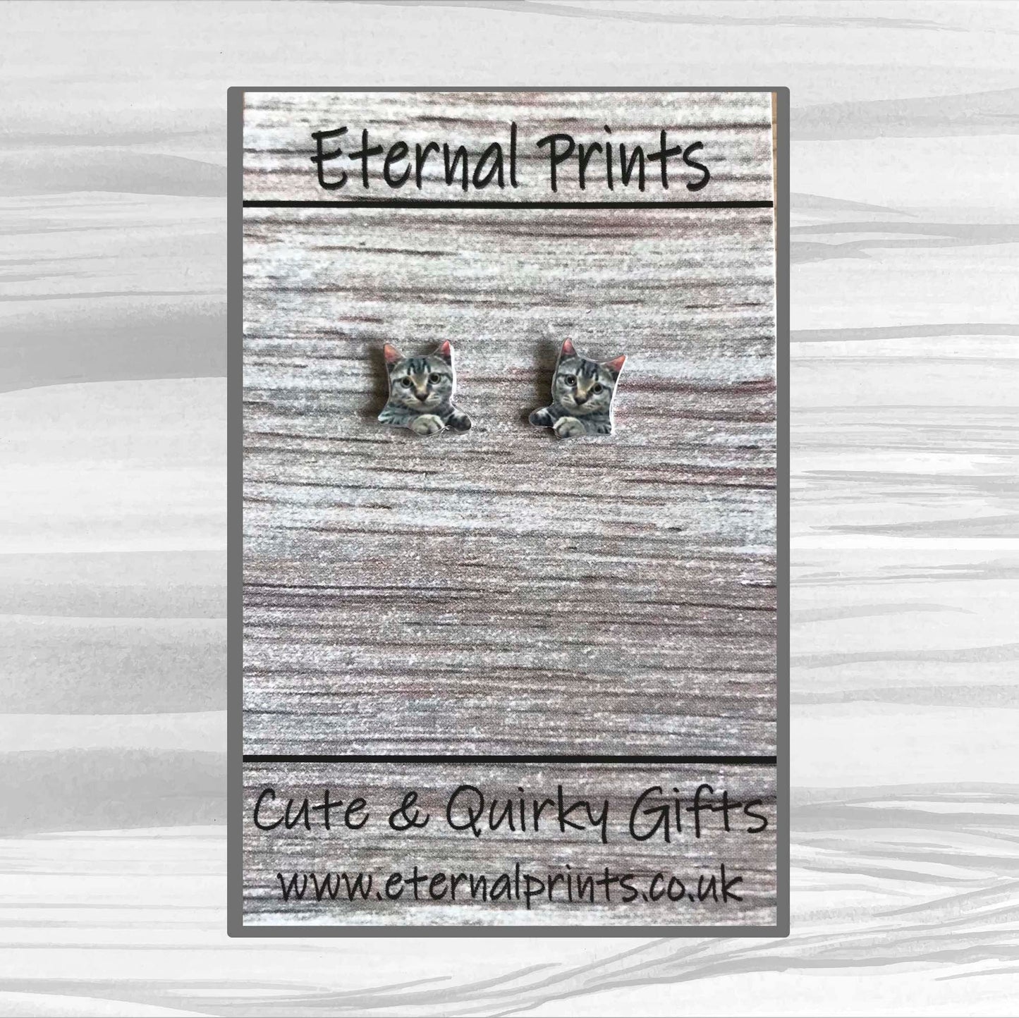 Cute Kitten Studs - Tabby Cat Earrings - Kitten Earrings - Tabby Cat Gift - Cute Cat Earrings - Cat Stud Earrings