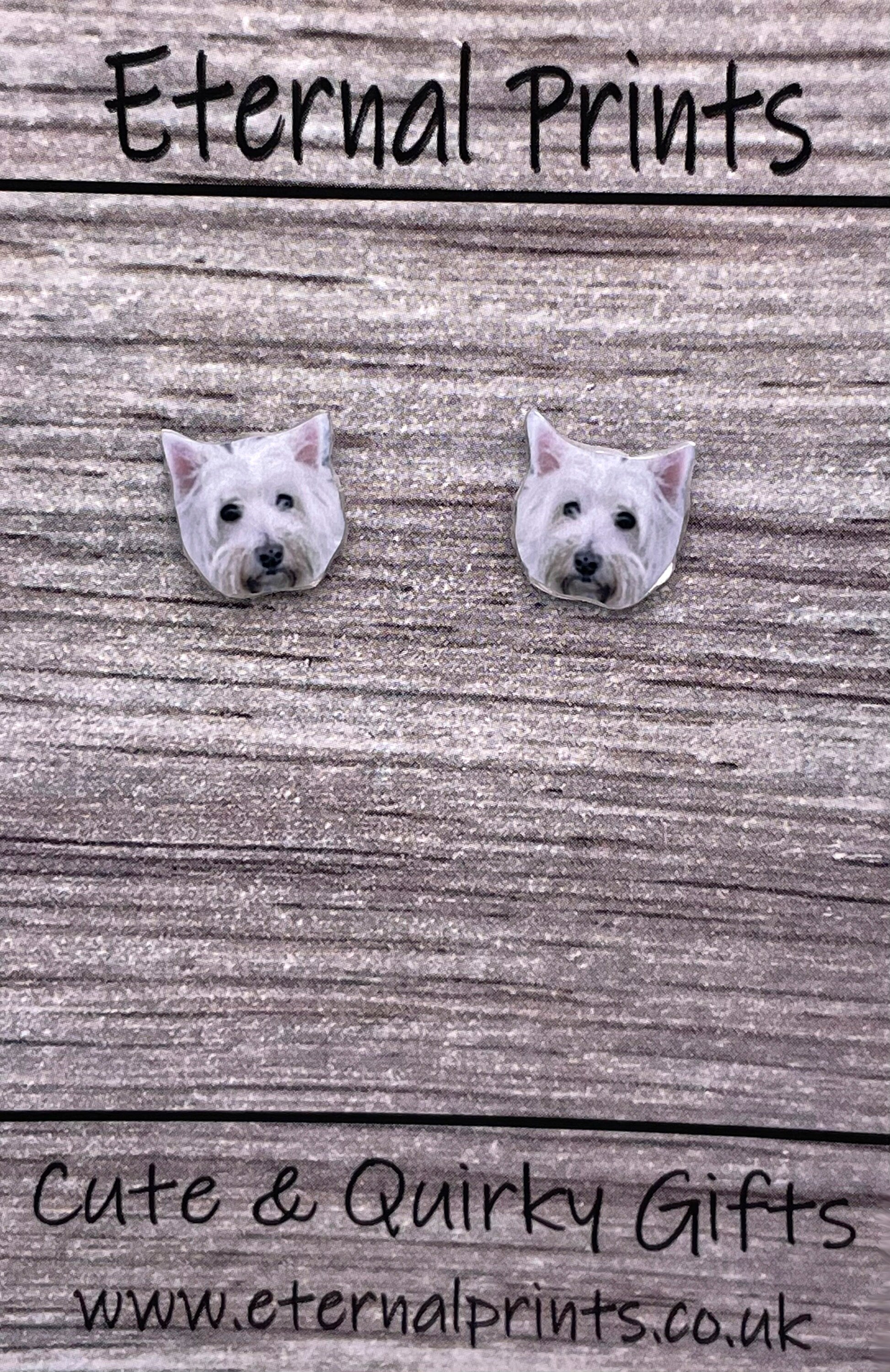 Cute Dog Studs - Westie Stud Earrings - Cute Westies - Dog Lover Gift - Westie Earrings - Dog Studs - Cute Westie Dogs