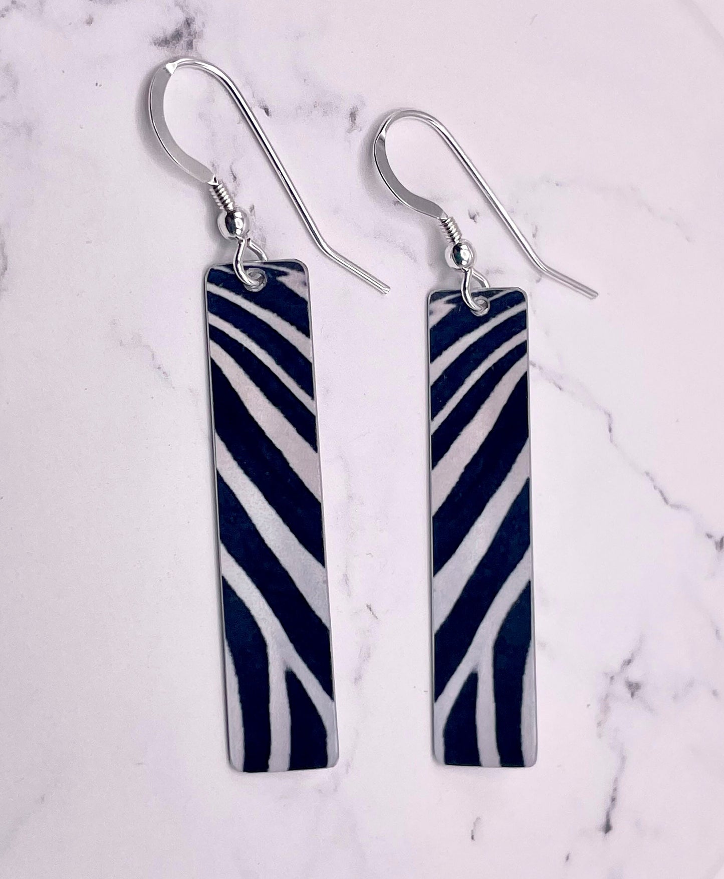 Animal Print Earrings - Zebra Print Earrings - Animal Earrings - Zebra Earrings - Long Earrings - Print Earrings