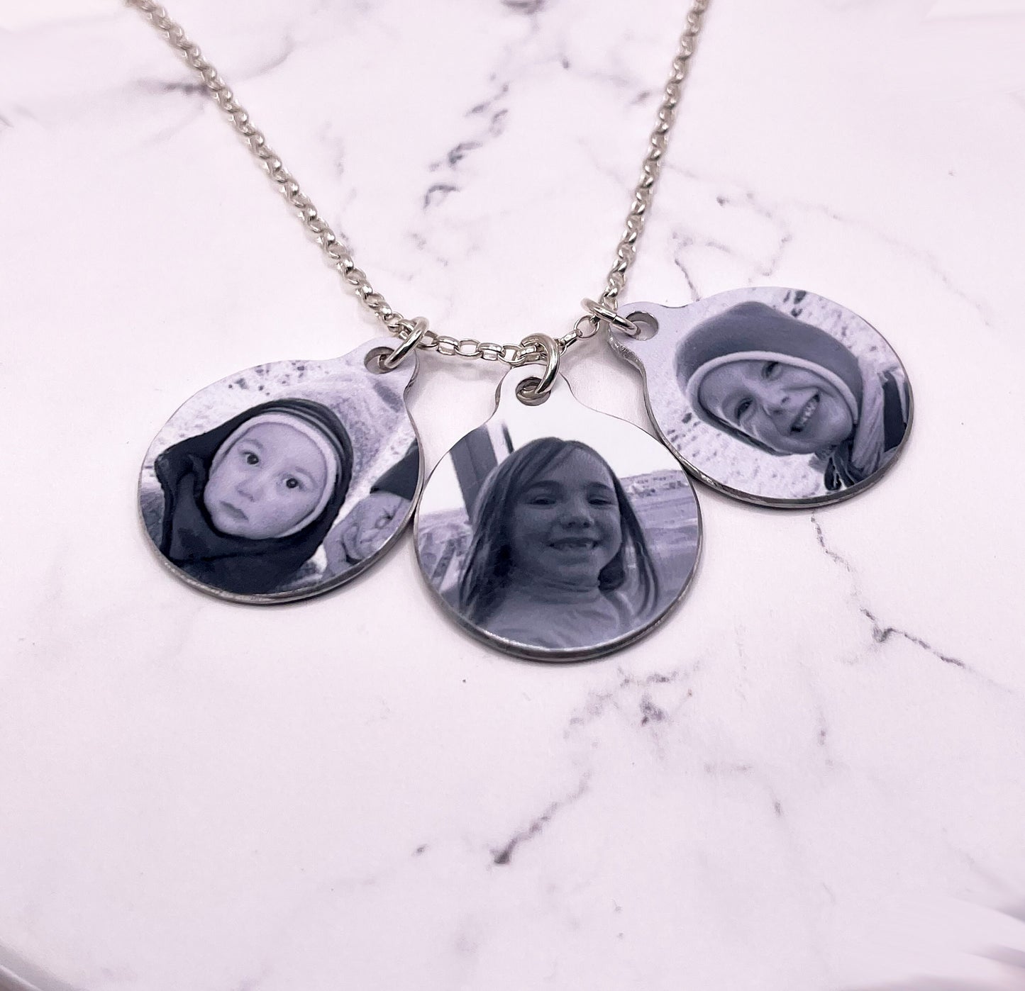 Custom Photo Cluster Necklace - Photo Memory Pendant - Keepsake Pendant - Charm Necklace - Photo Jewellery - Custom Photo Gift