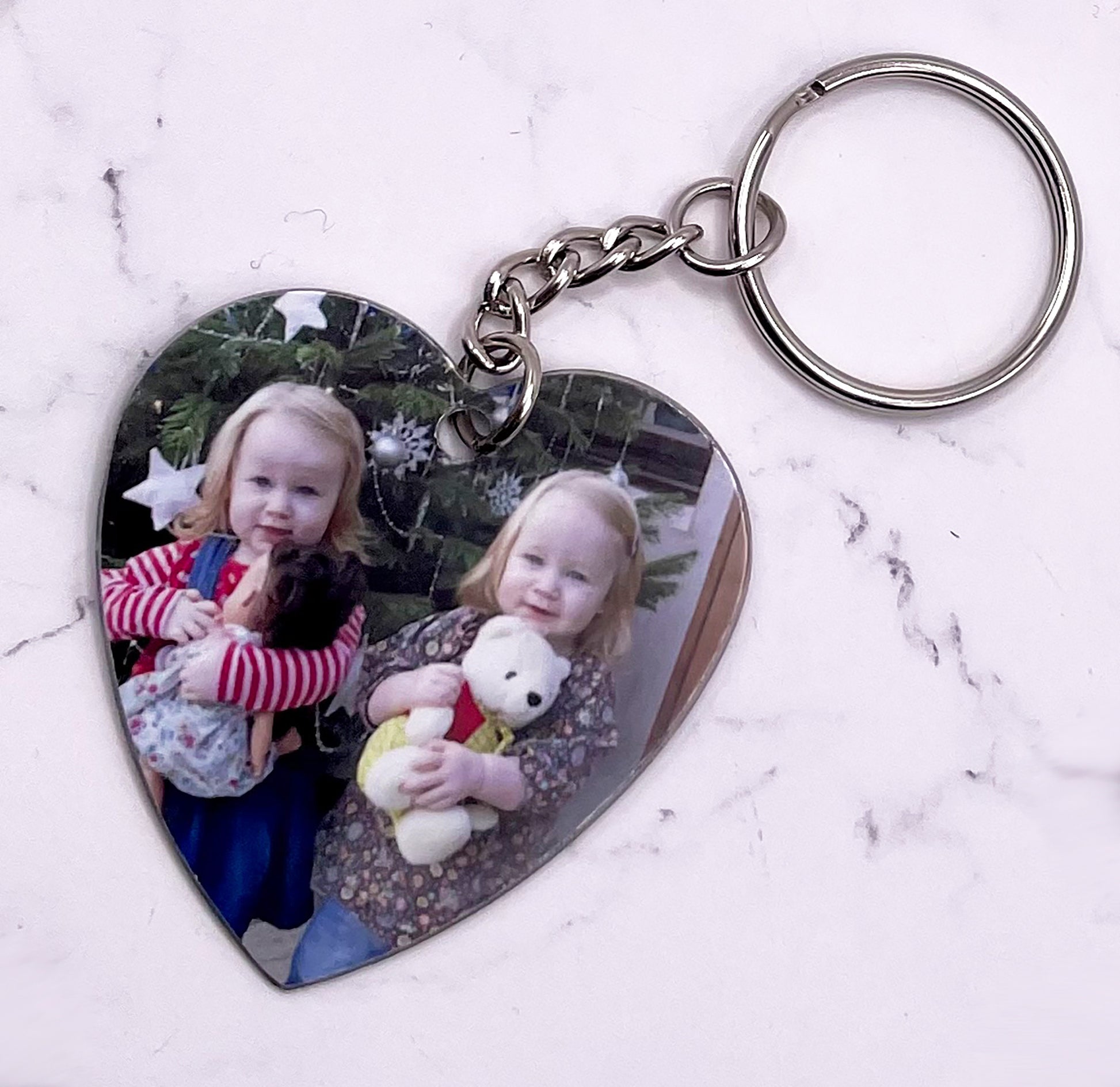 Custom Heart Photo Keychain - Photo Keyring - Custom Keychain - Photo Charm - Custom Keyring Photo - Personalised Keychain