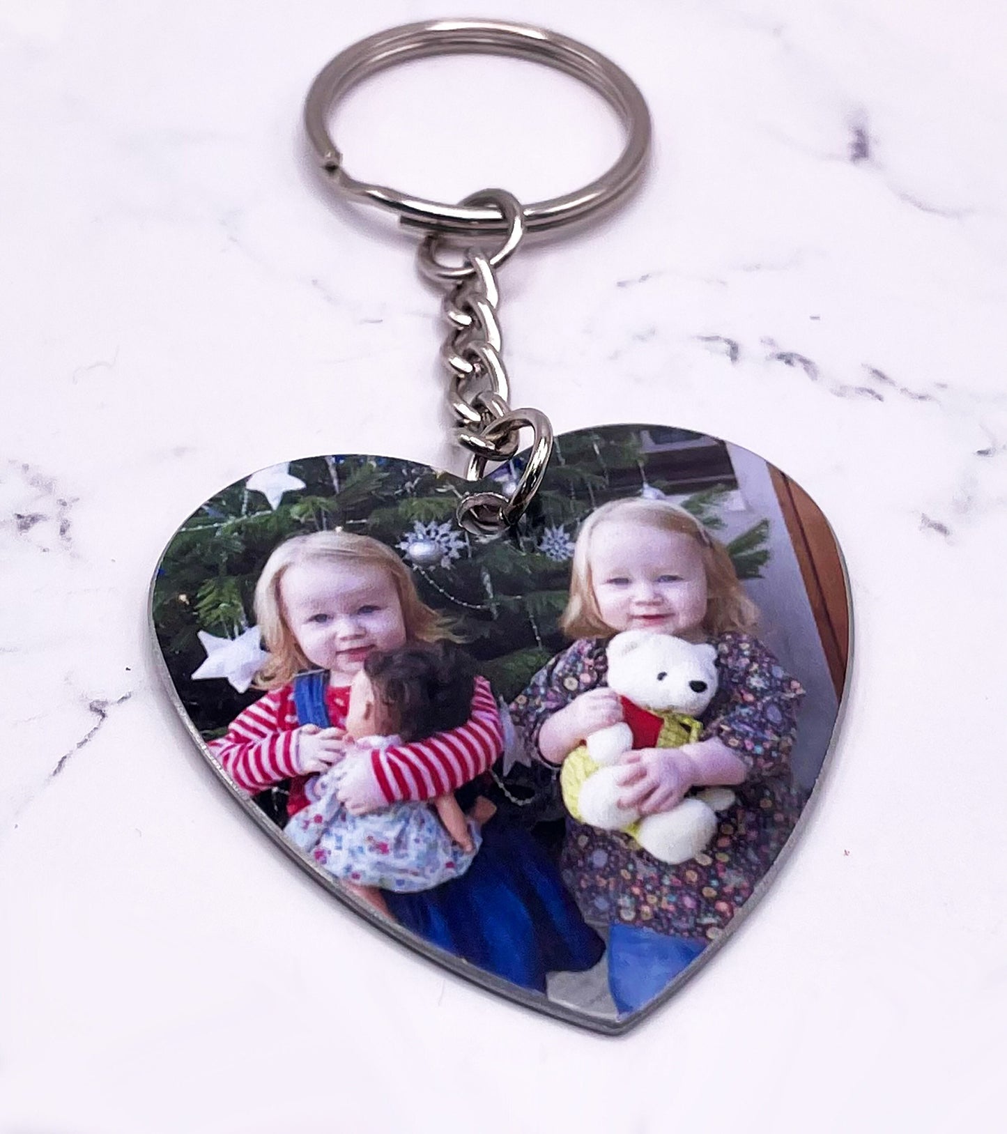 Custom Heart Photo Keychain - Photo Keyring - Custom Keychain - Photo Charm - Custom Keyring Photo - Personalised Keychain