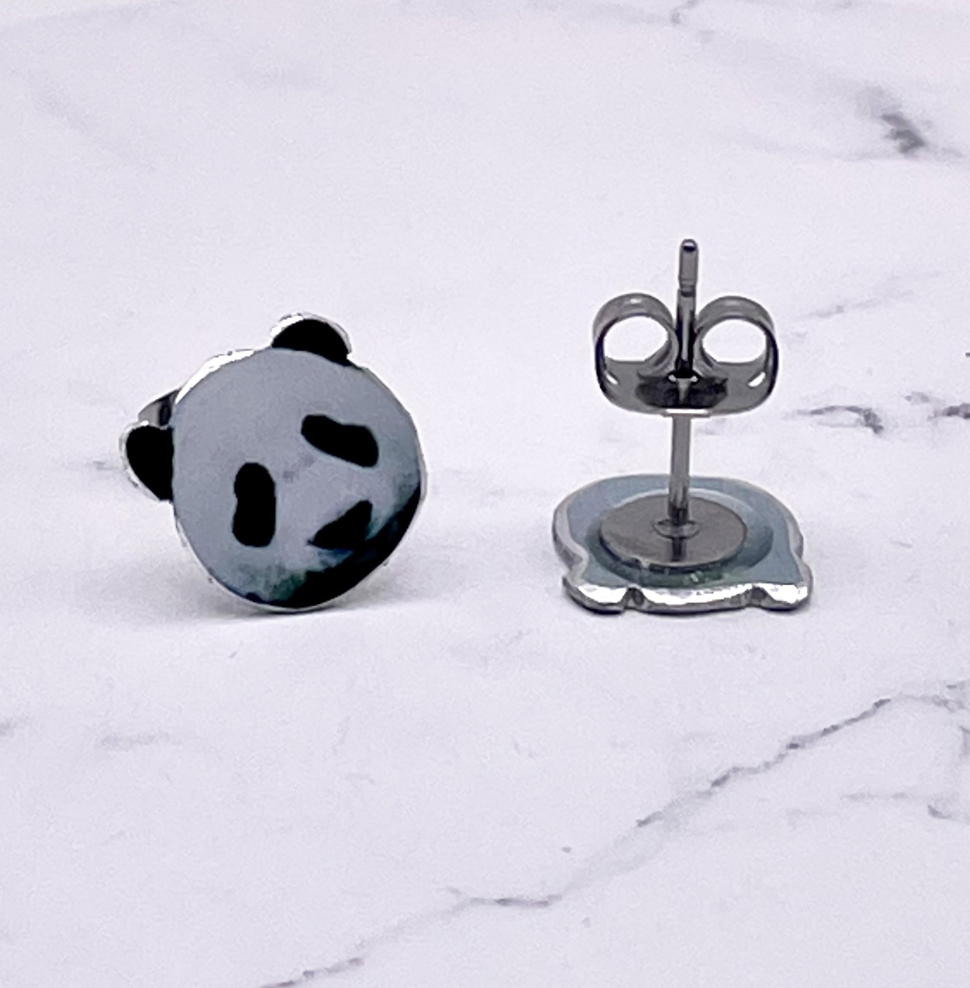 Cute Pandas - Panda Stud Earrings - Panda Earrings - Cute Panda Earrings - Panda Gift - Panda Studs