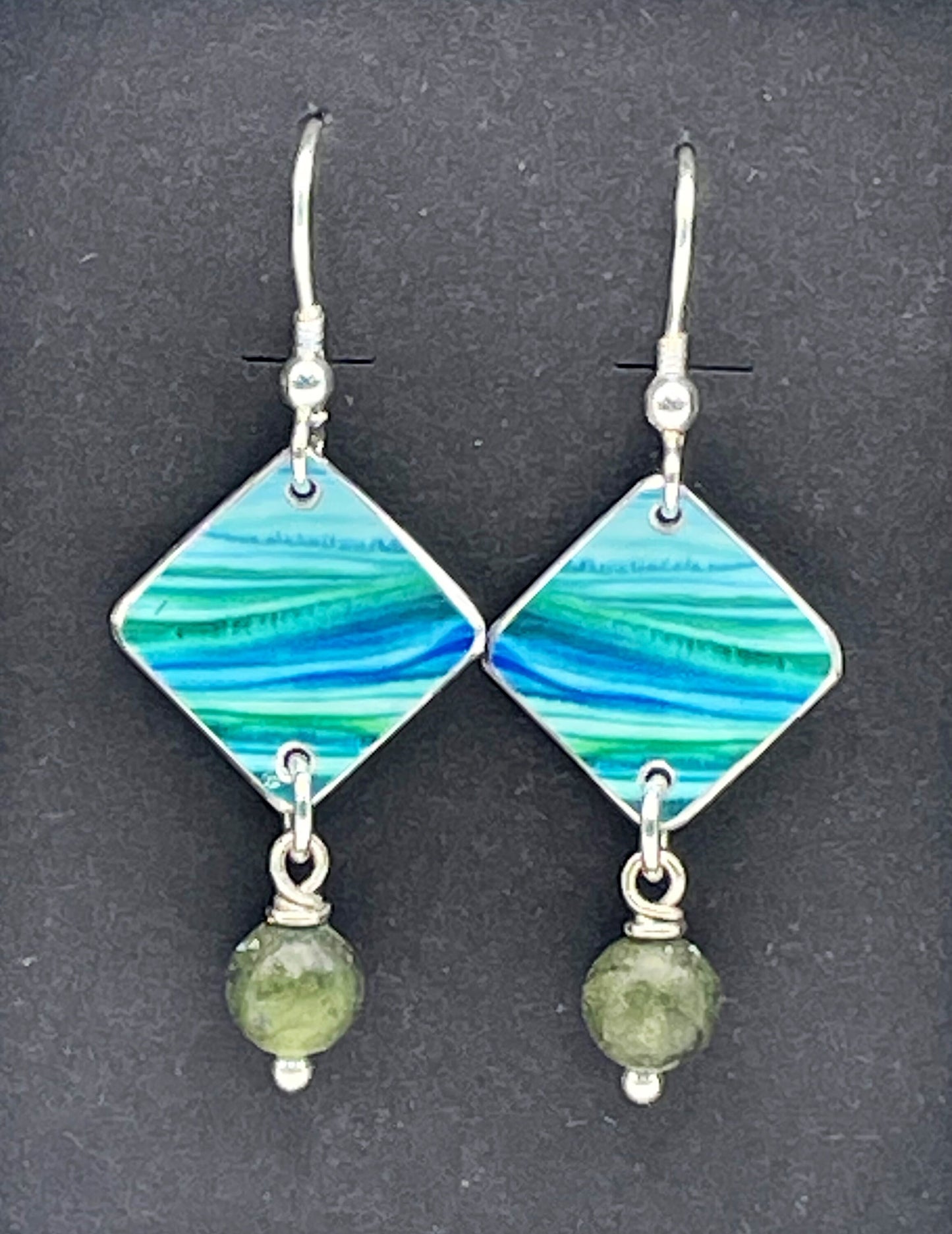 Coast Earrings - Sea Jewellery - Seaside - Beach earrings - Abstract Earrings - Drop Earrings - Funky Earrings - Vibrant Earrings