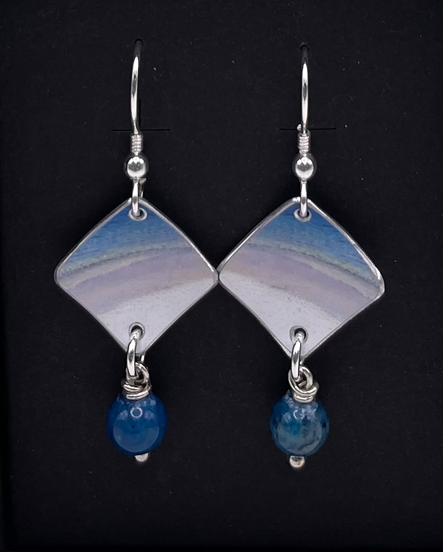 Sea and Sand Earrings - Coast Jewellery - Seaside - Beach earrings - Abstract Earrings - Drop Earrings - Funky Earrings - Vibrant Earrings