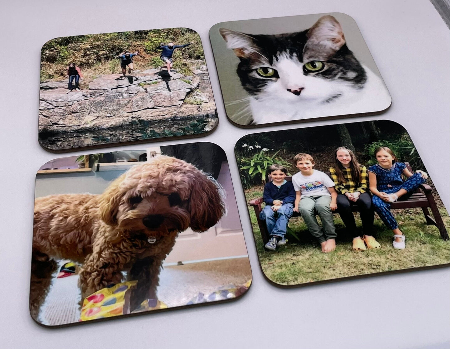 Family coasters - photo coaster - personalised coaster - dog coaster - custom photo