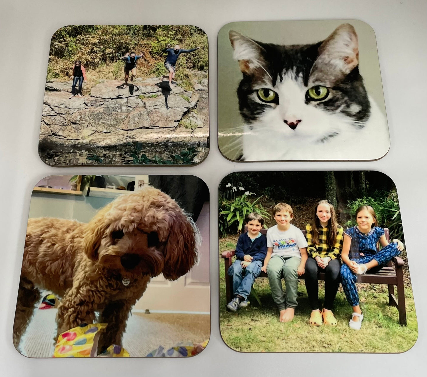 Family coasters - photo coaster - personalised coaster - dog coaster - custom photo